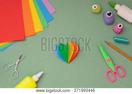 Step By Step Instructions. Hands With A Rainbow Heart. Step 4 It Turns Out A Rainbow Heart.
