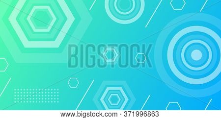 Modern Memphis Background. Gradient Geometric Shape Background. Geometric Artistic Design. Fashionab