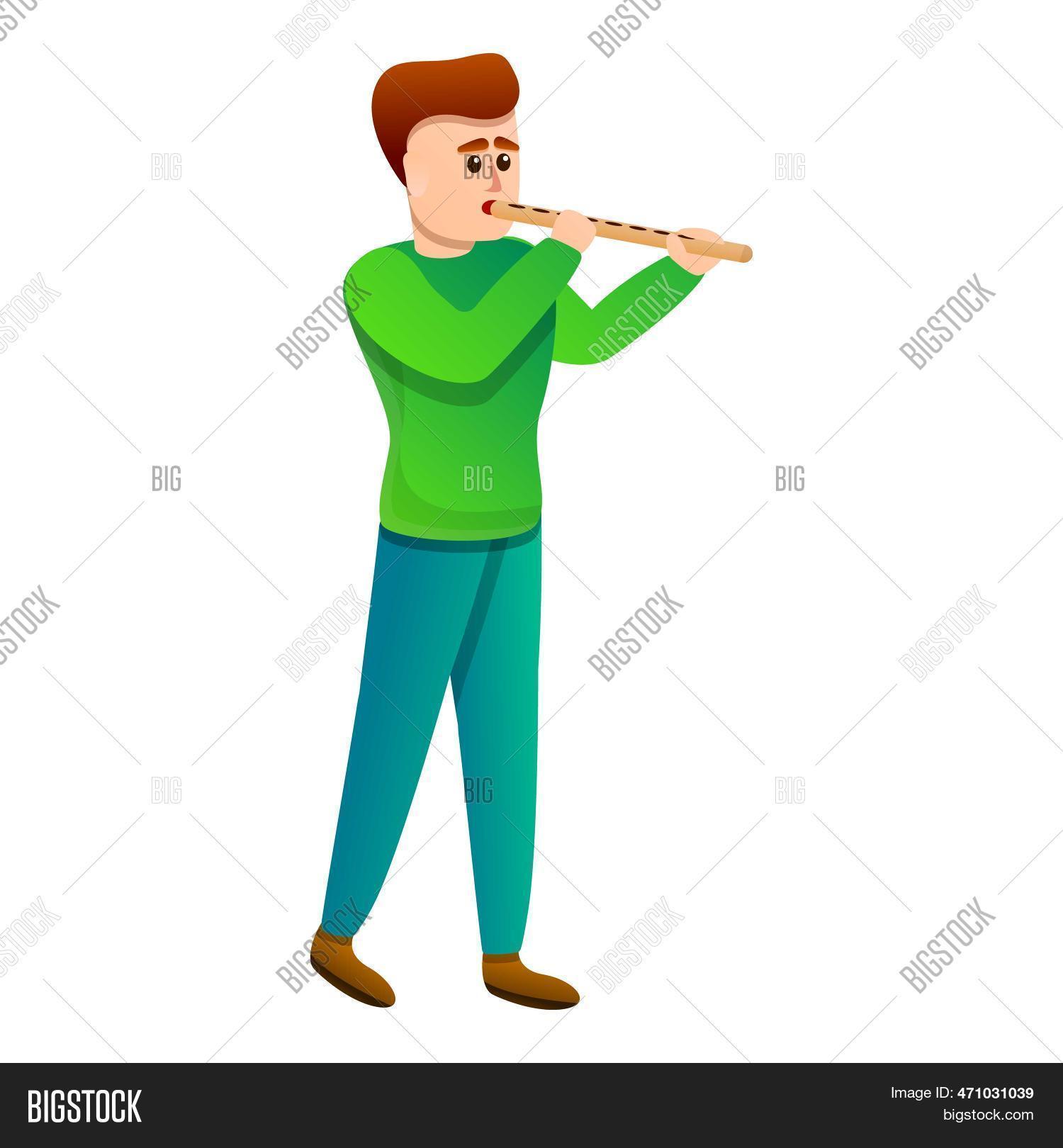 Boy Playing On Flute Image & Photo (Free Trial) Bigstock