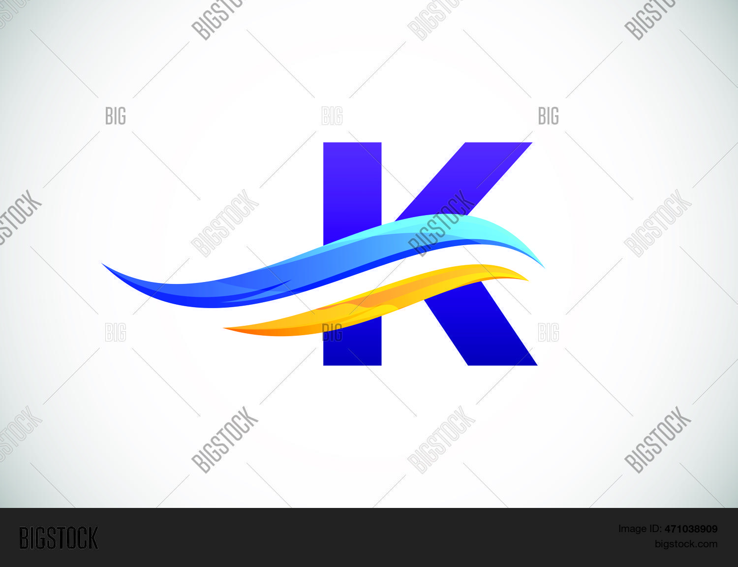 Initial K Alphabet Vector & Photo (Free Trial) | Bigstock