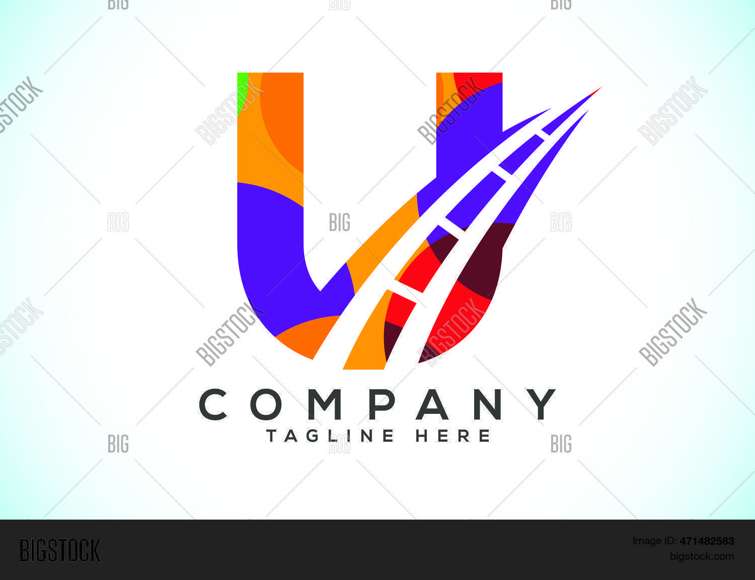 Letter U Road Logo Vector & Photo (Free Trial) | Bigstock