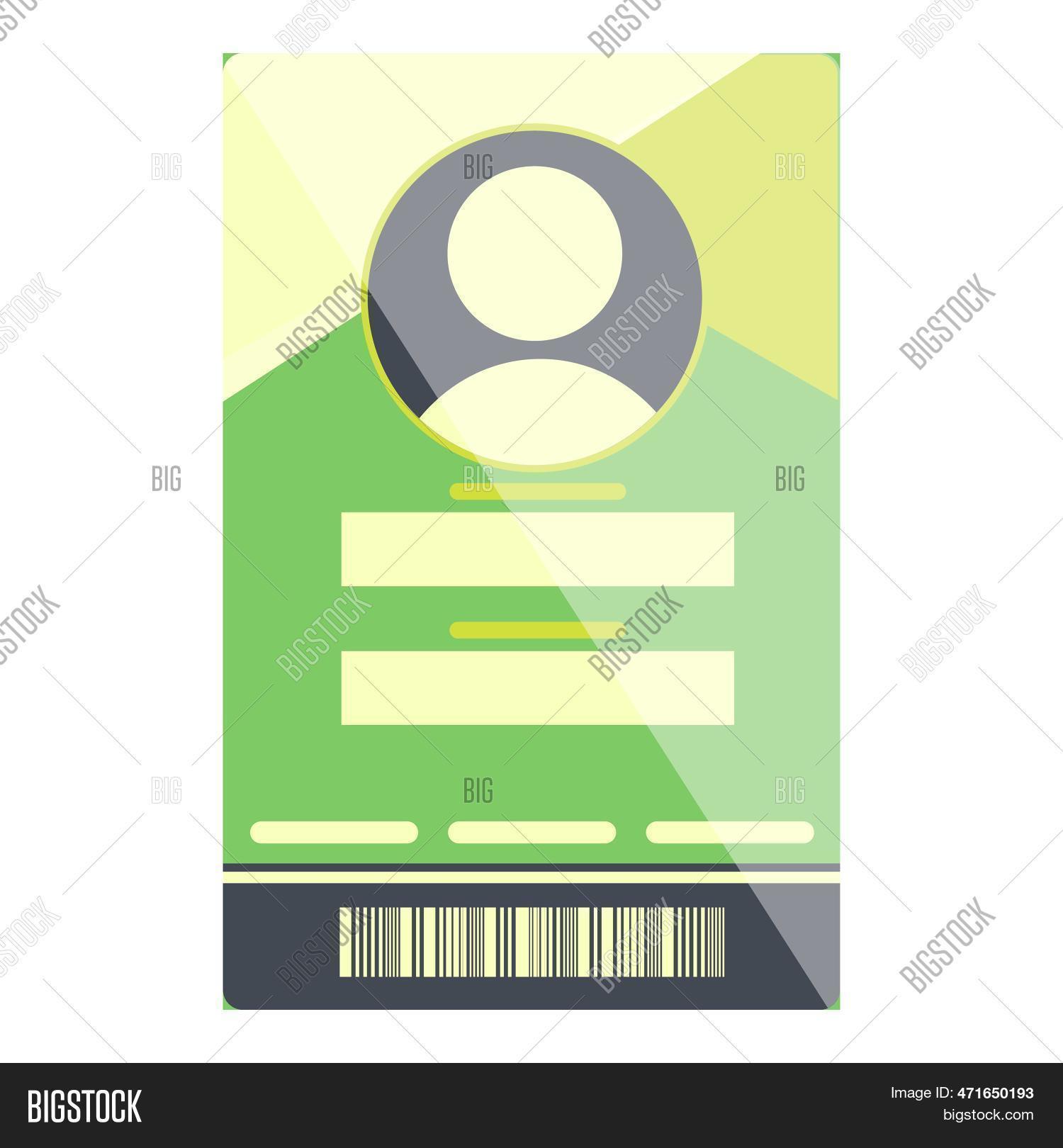 Id Card Template Icon Image &amp; Photo (Free Trial) | Bigstock