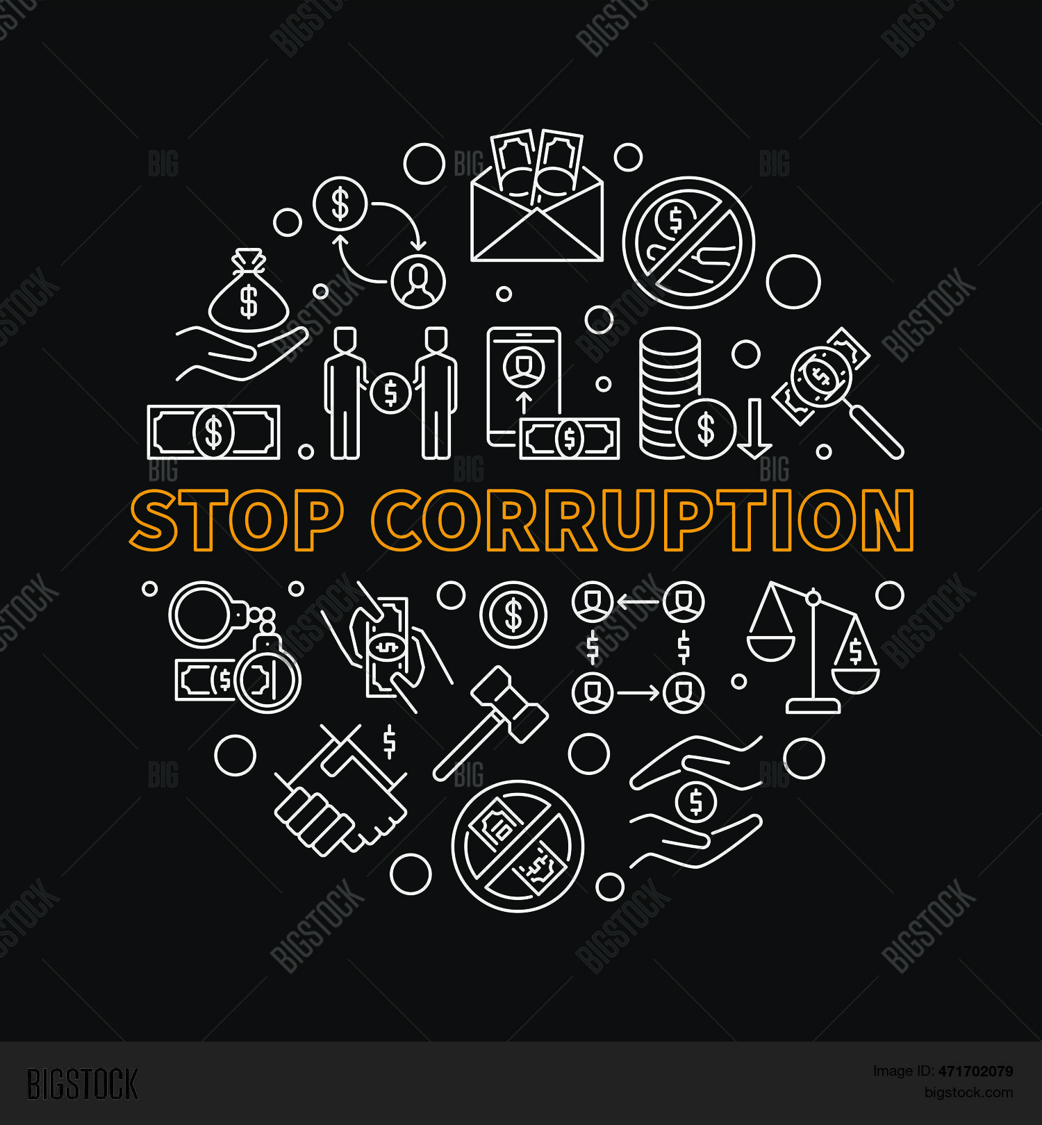 Stop Corruption Build เวกเตอร์และภาพถ่าย (ทดลองใช้ฟรี) | Bigstock