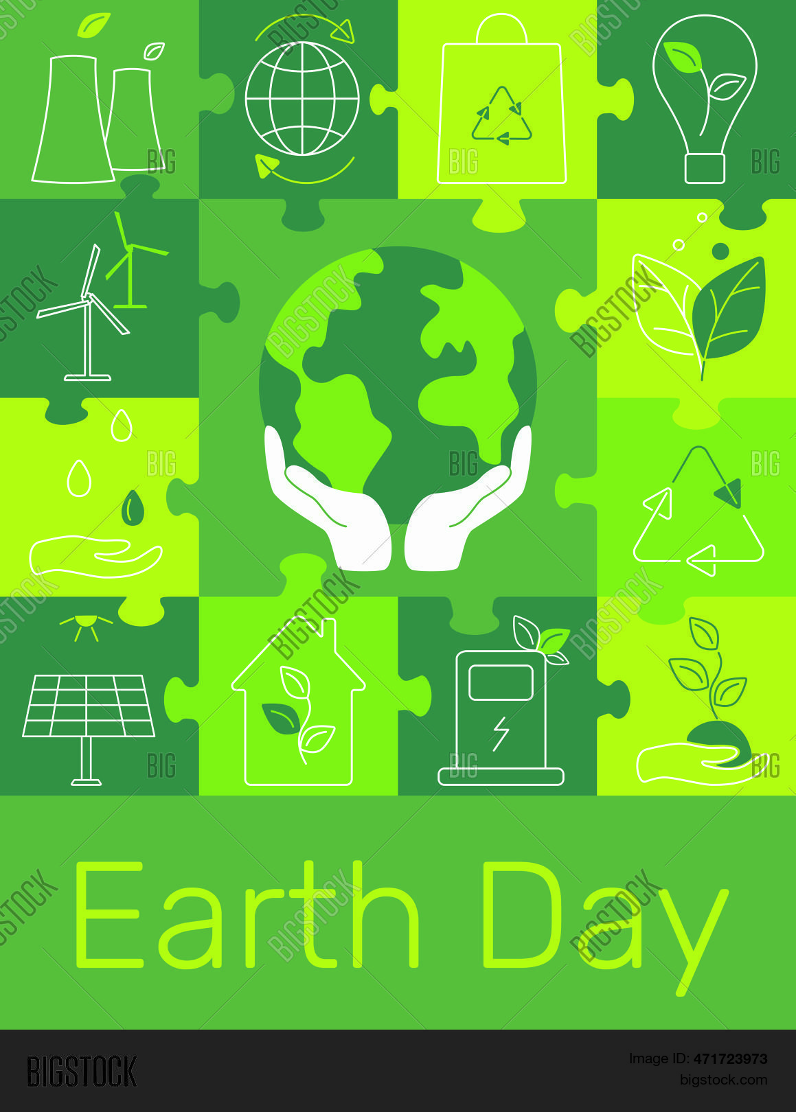 Postcard Earth Day Vector & Photo (Free Trial) Bigstock