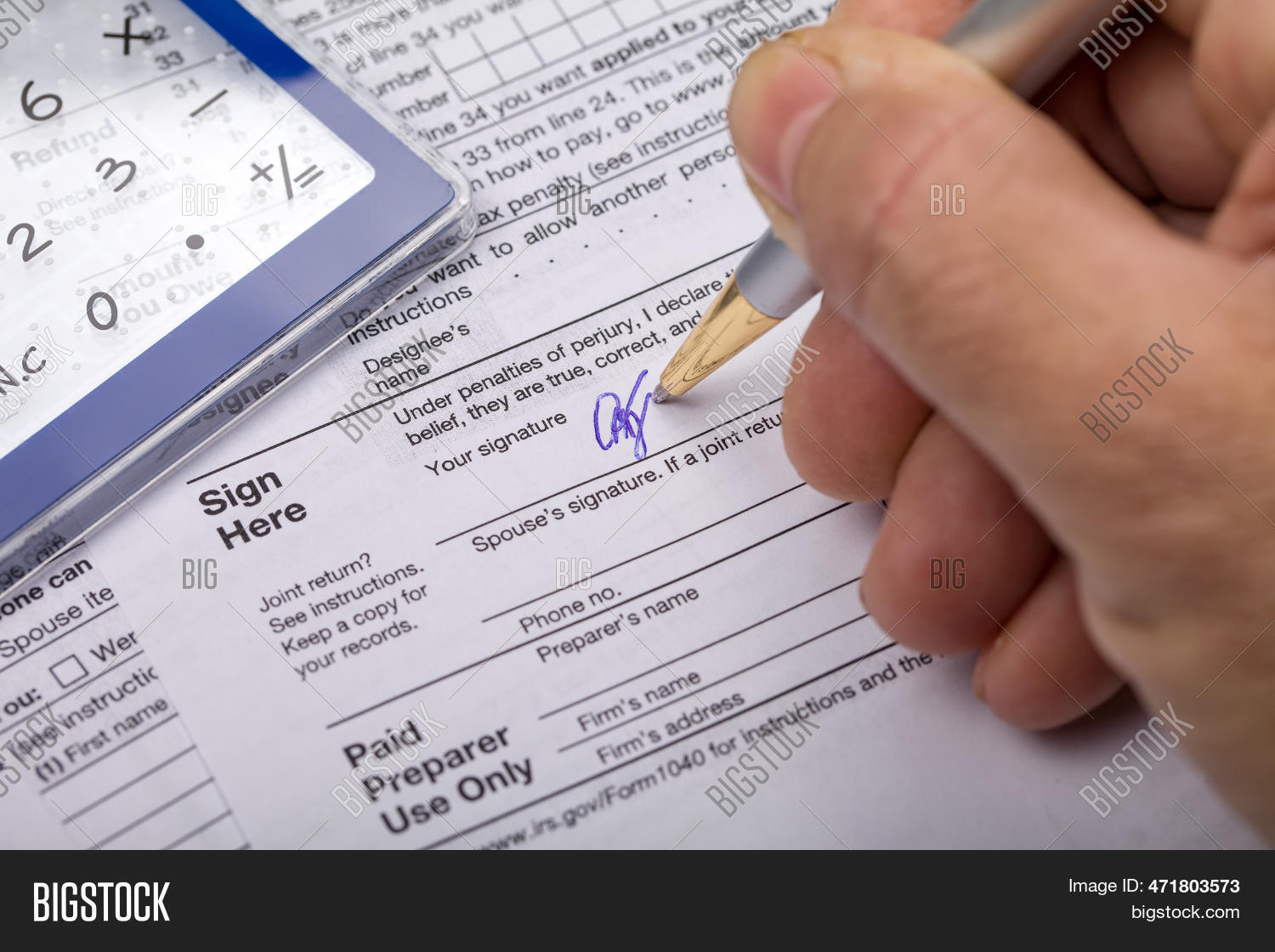 Tax Instruction Image & Photo (Free Trial) Bigstock