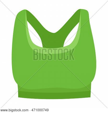 Sport Top For Women Vector Illustration. Gym Accessories, Sportwear, Piece Of Clothing For Sport Tra