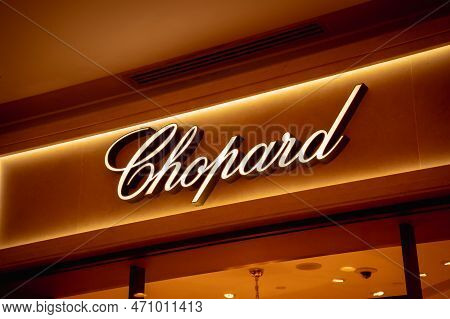 Kuala Lumpur, Malaysia - December 04, 2022: Chopard Brand Retail Shop Logo Signboard On The Storefro