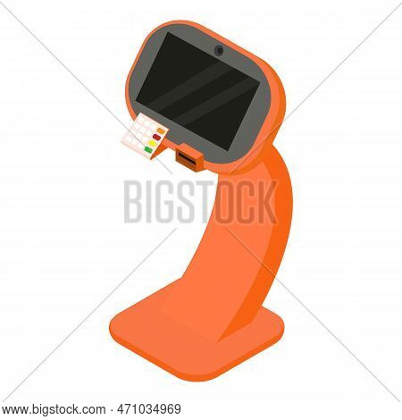 Payment Kiosk Icon. Isometric Of Payment Kiosk Icon For Web Design Isolated On White Background