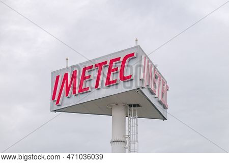 Azzano San Paolo, Province Of Bergamo, Italy - September 30, 2022: Logo And Sign Of Imetec Compay.