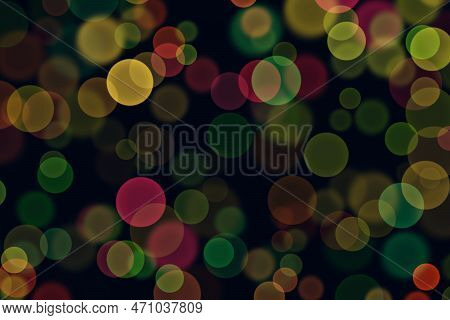 Abstract Yellow, 
Red
, Orange, Green Bubbles. Festive Soft Background With Colored Circles.