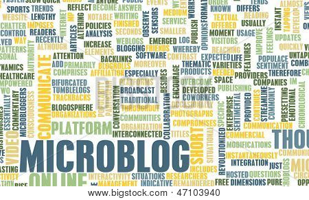 Microblog-Tool für ein Online Microblogger-Konzept
