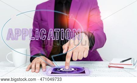 Handwriting Text Application. Business Showcase An Order For Something Formal And Usually Written Fo