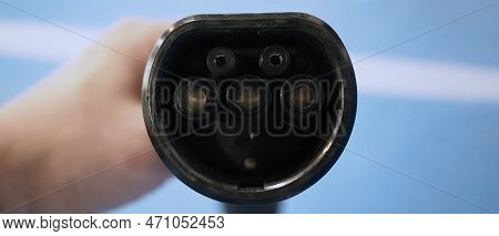 Ev Charger Car Station Charging Use Ac Socket Plug For Electric Engine Vehicle.