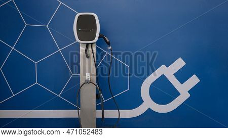 Ev Charger Car Station Charging Use Ac Socket Plug For Electric Engine Vehicle.