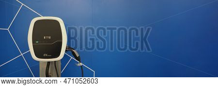 Ev Charger Car Station Charging Use Ac Socket Plug For Electric Engine Vehicle.