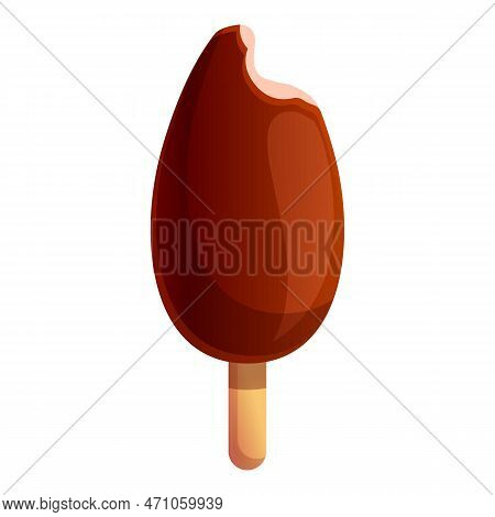 Bite Popsicle Icon. Cartoon Of Bite Popsicle Icon For Web Design Isolated On White Background