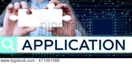 Handwriting Text Application. Word Written On An Order For Something Formal And Usually Written Form