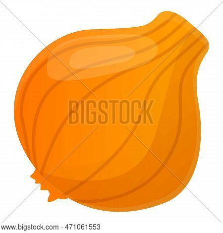 Whole Onion Icon. Cartoon Of Whole Onion Icon For Web Design Isolated On White Background