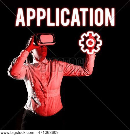 Conceptual Display Application. Internet Concept An Order For Something Formal And Usually Written F