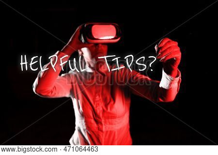 Conceptual Caption Helpful Tips. Concept Meaning Advices Given To Be Helpful Knowledge In Life