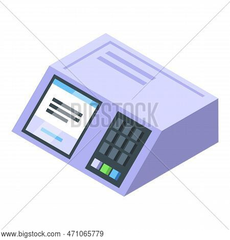 Electronic Voiting Device Icon Isometric Vector. Election Vote. Digital Box