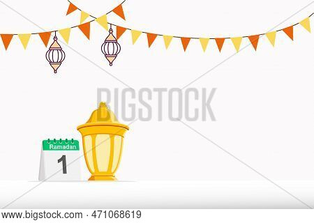 Ramadan Kareem. Ramadan Kareem Background. Ramadan Kareem Poster In Flat Style. Ramadan Kareem Banne