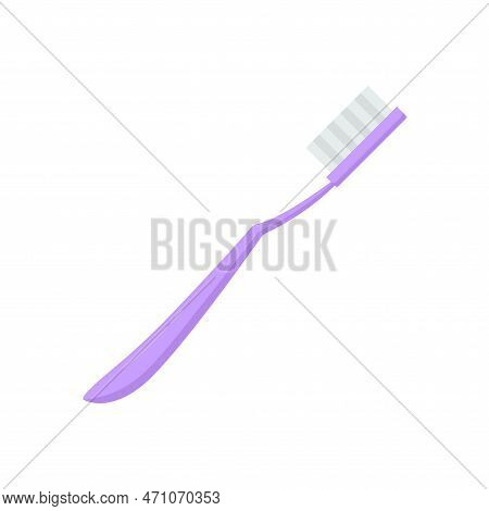 Toothbrush Flat Vector Icon. Mouth Brush Design Isolated Tooth Icon Illustration.