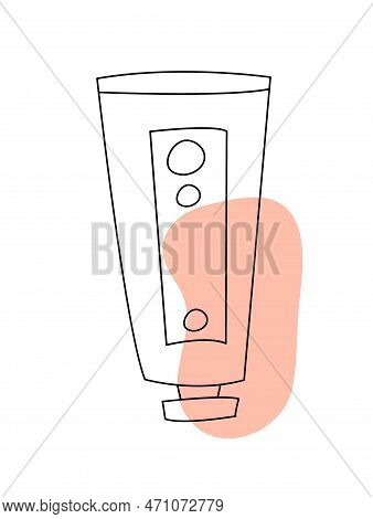 Linear Cream Concept. Cosmetic Product For Skin Care. Beauty, Aesthetics And Elegance. Minimalist Cr