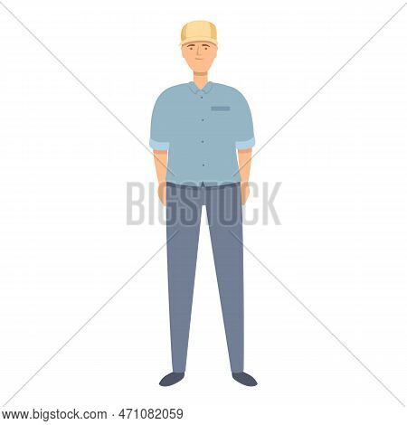 Service Trucker Icon Cartoon Vector. Driver Cap. Cargo Service