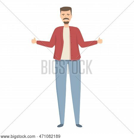 Thumb Up Trucker Icon Cartoon Vector. Driver Character. Worker Delivery