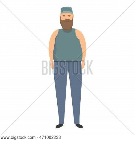 Service Trucker Icon Cartoon Vector. Truck Driver. Road People