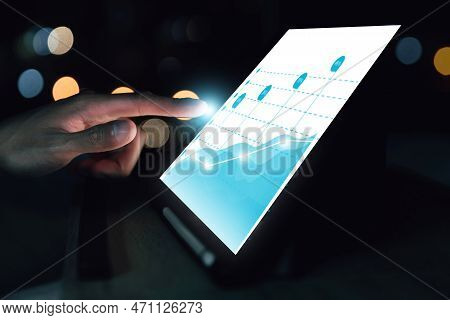 Businessman Touch On Digital Technology Ai Business Benefit Trend In Currency Traiding And Stock Mar