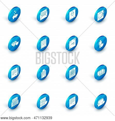 Set Mail And E-mail, Certificate Template, Blank Notebook Pen, Diamond With Shield, Contract, Clipbo