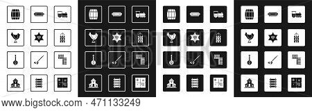 Set Retro Train, Hexagram Sheriff, Wild West Saddle, Wooden Barrel, Detonate Dynamite Bomb Stick, Ha