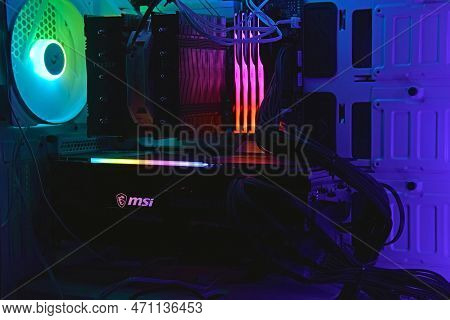 Assembled New Modern Computer On The 4Th Generation Processor.