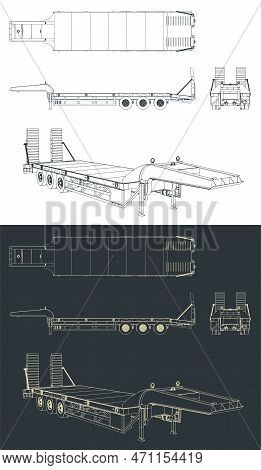 Low Bed Trailer Blueprints