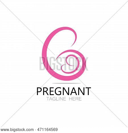 Pregnant Template Vector Icon