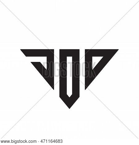 Initial Letter Joo Logo Design,triangle Logo Vector