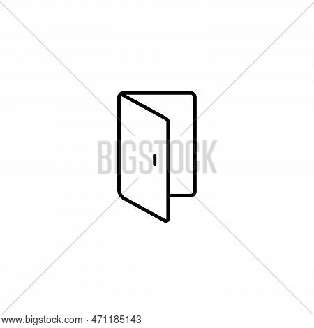 Exit Button. Exit Icon. Emergency Exit Door Sign. Simple Style Poster Background Symbol. Door Brand 