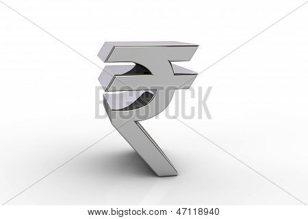 Símbolo de Moneda Rupia 3D