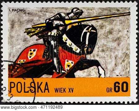 Poland - Circa 1972: Postage Stamp Printed In Poland Shows Knight Of Wladislas Jagello, 15th Century