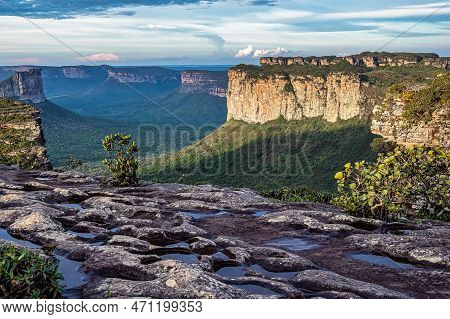 View From The Top Of The Hill Of The Father Inacio, Morro Do Pai Inacio, Chapada Diamantina, Bahia, 