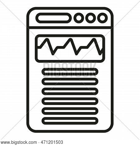 Web Heartrate Icon Outline Vector. Medicine Clinic. Mobile Service