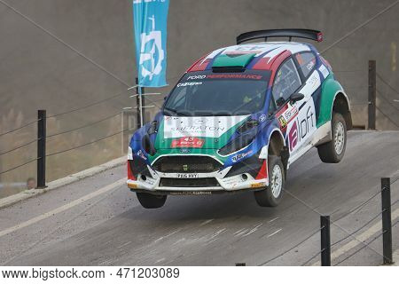 Kocaeli, Turkey - December 26, 2021: Caglayan Celik Drives Ford Fiesta R5 Of Castrol Ford Team Turke
