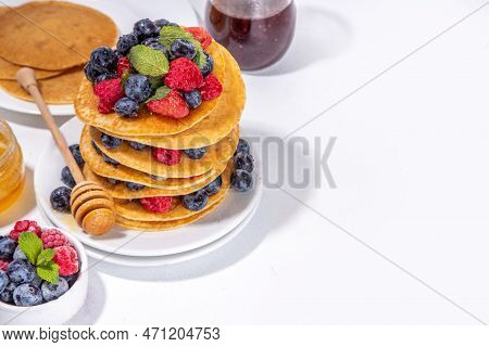 Stack Of Pancakes With Berries