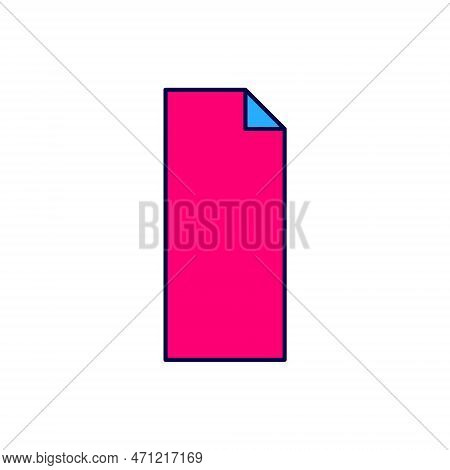 Filled Outline Grip Tape On A Skateboard Icon Isolated On White Background. Vector