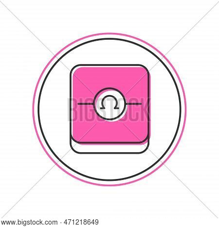 Filled Outline Ohmmeter Icon Isolated On White Background. Vector