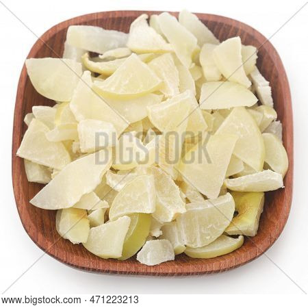 Sliced Amla Fruits Fresh Over White Background