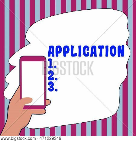 Handwriting Text Application. Business Overview An Order For Something Formal And Usually Written Fo