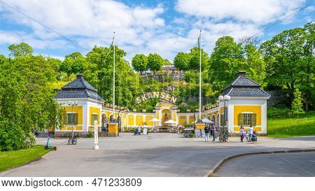 Stockholm, Sweden - June 11, 2022: The Photograph Features The Entrance Gate To Skansen Open-air Mus